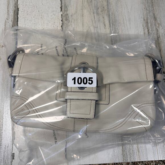 Coach Soho Flap Shoulder Bag White & Brown Leather Style 8A05 | Y2K - Picture 11 of 11